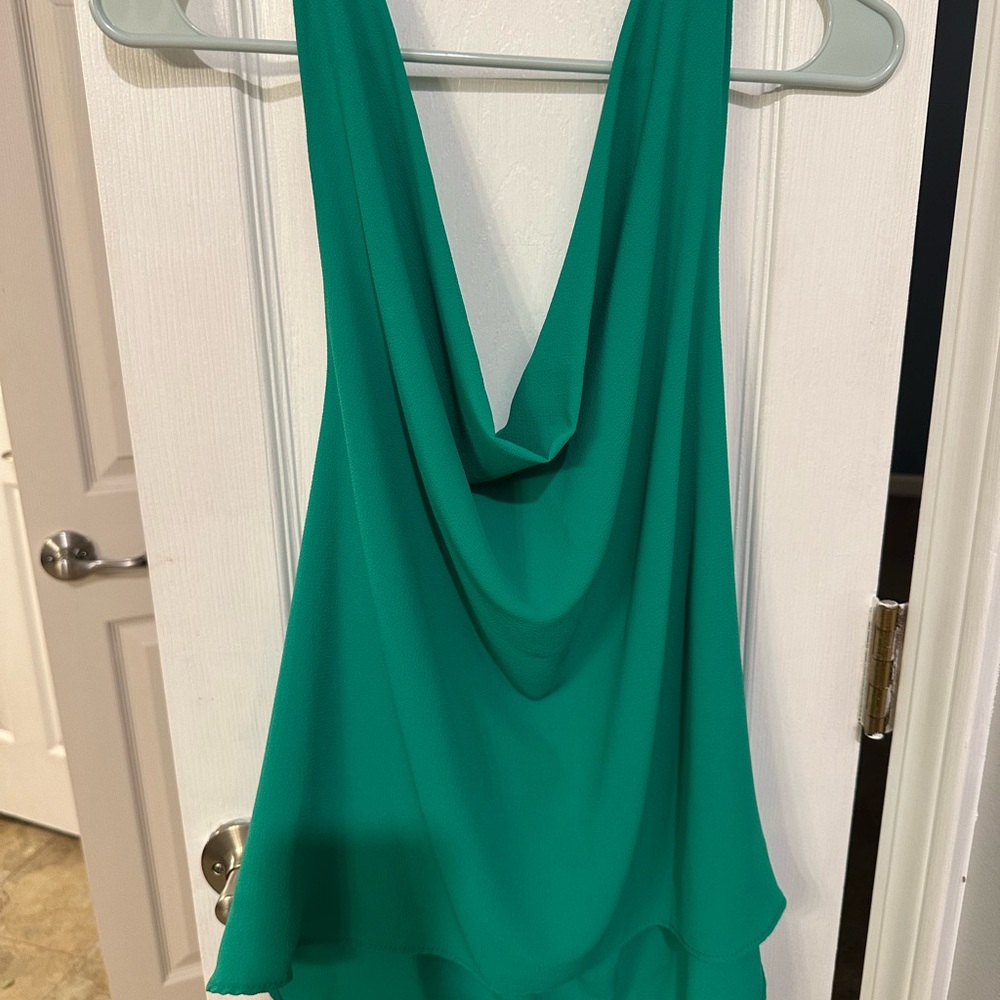 Tyche Teal Sleeveless Blouse